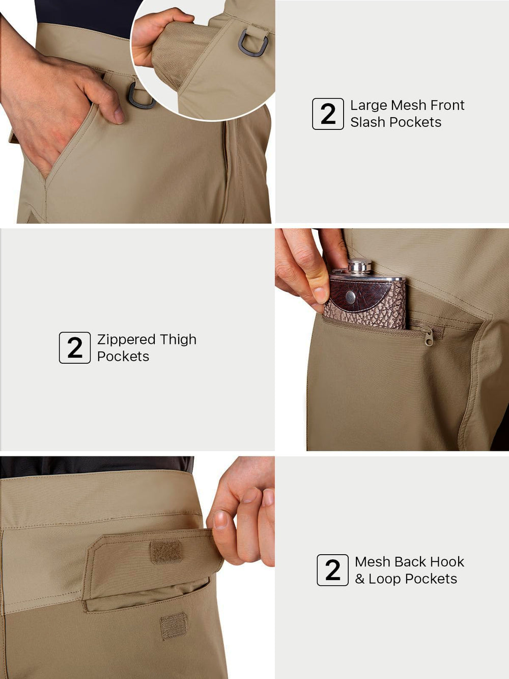 FREE SOLDIER lightweight breathable shorts keep you cool in hot conditions