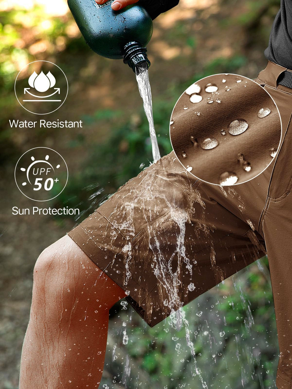 FREE SOLDIER men's cargo shorts quick-dry technology, keeps you comfortable in heat.