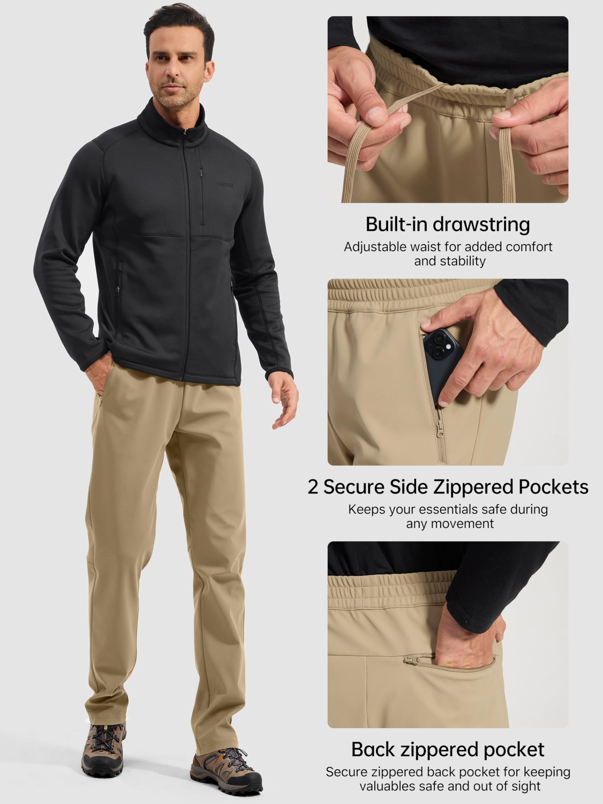FREE SOLDIER composite fleece lining offers soft warmth against skin