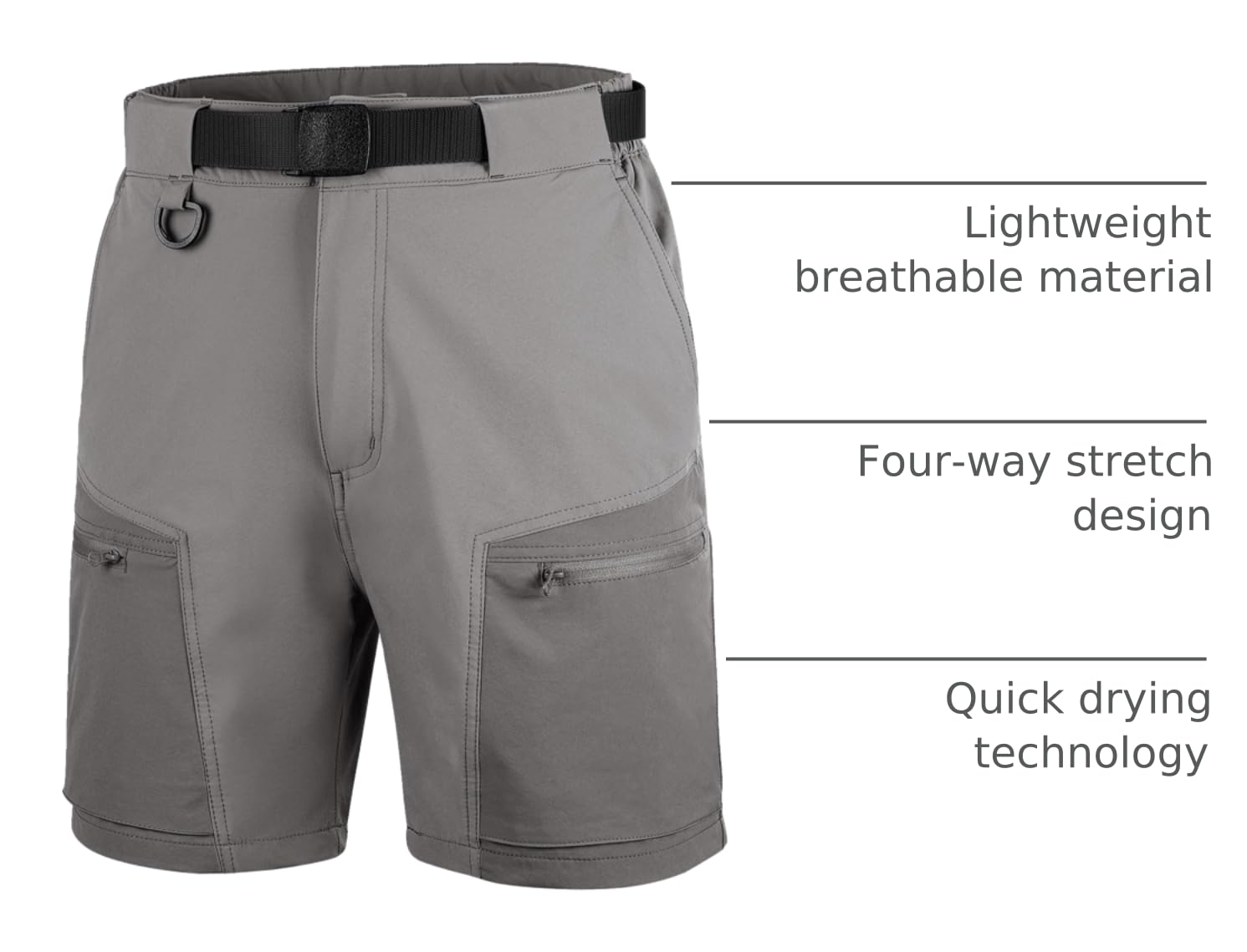 FREE SOLDIER four-way stretch shorts enable unrestricted movement during hikes and climbs
