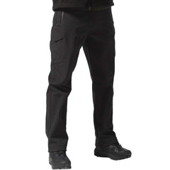 FREE SOLDIER men's softshell pants front view highlight warm, flexible outdoor performance.