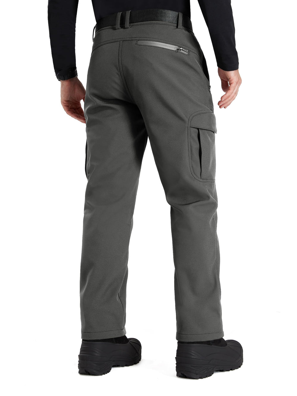 FREE SOLDIER mens-softshell pants with polar-fleece-inner provide soft comfort during chilly activities.