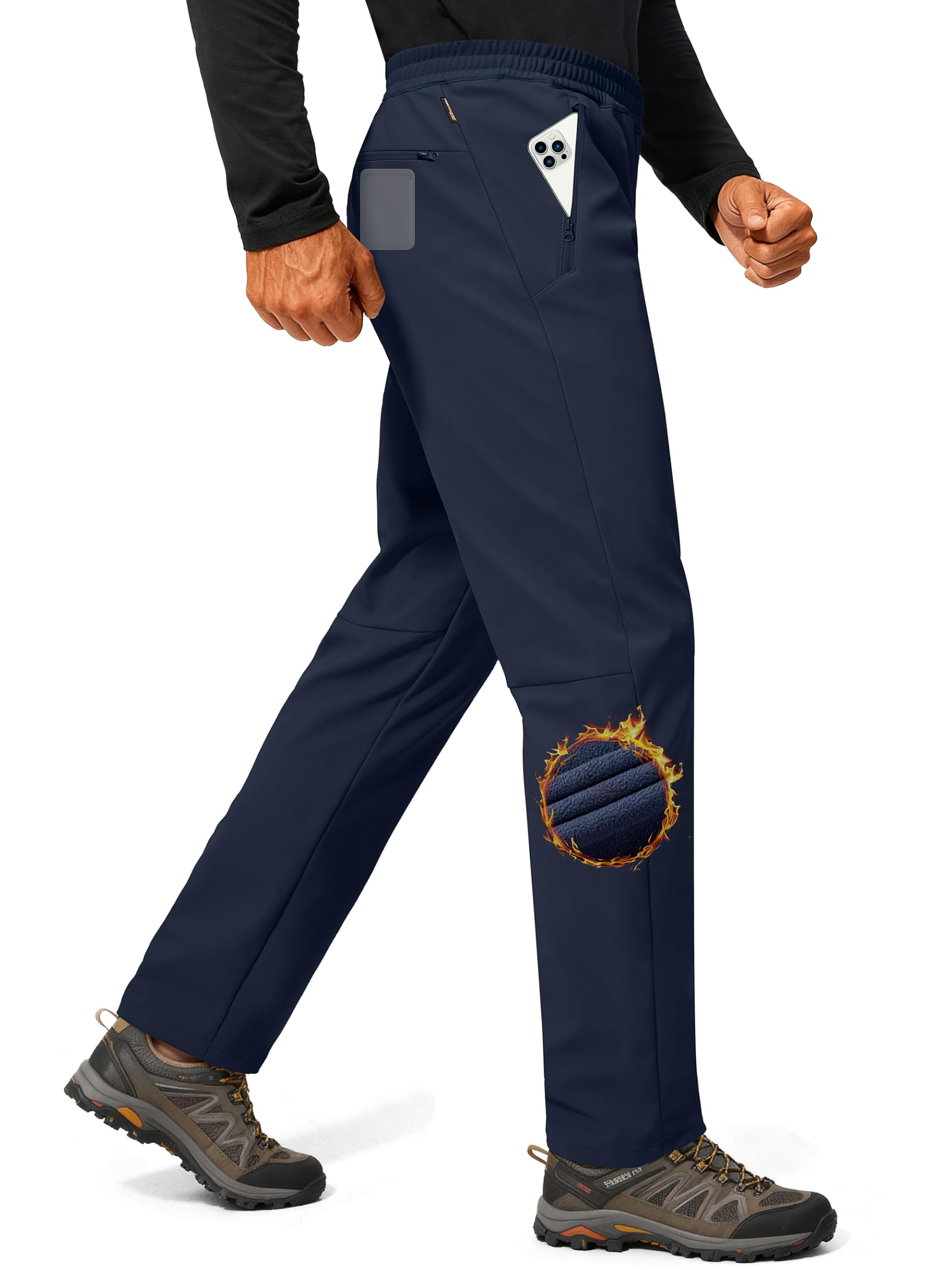 Free Soldier men's winter pants front view showing weather-ready fit for cold commutes