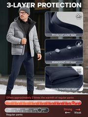 Free Soldier men's winter pants inner-lined warmth visual emphasizes cozy warmth