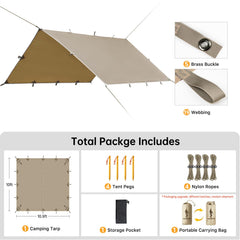 Free Soldier tarp UV-protection shade in use protects skin during sunny hikes.