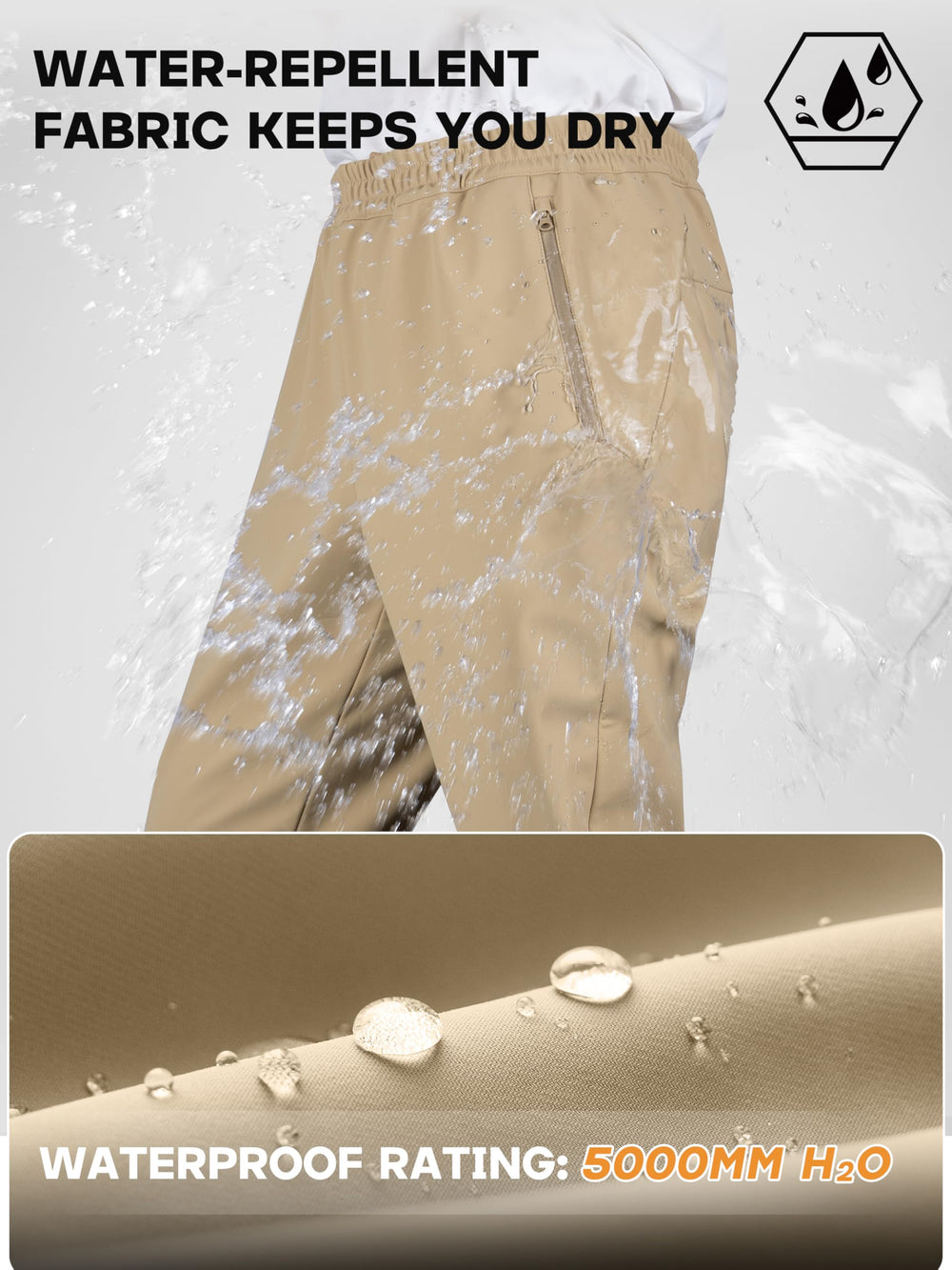FREE SOLDIER three zipped pockets keep essentials safely stowed during activity