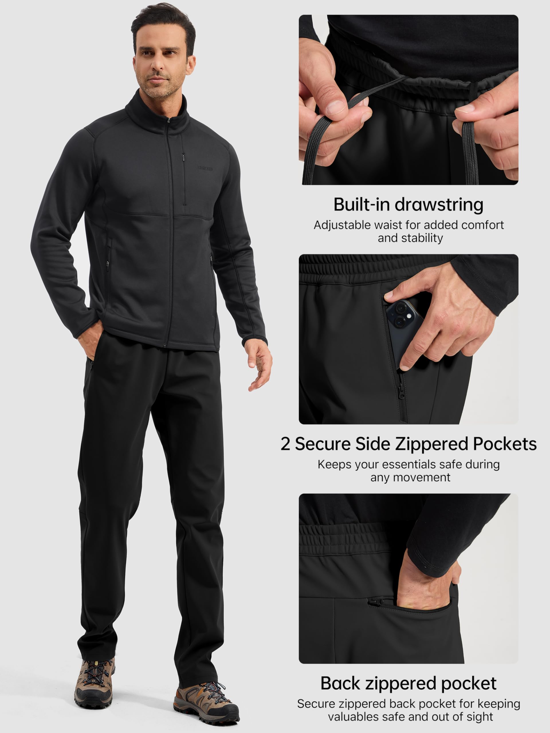 Free Soldier black color shot demonstrates wrinkle resistance and durability for daily wear.
