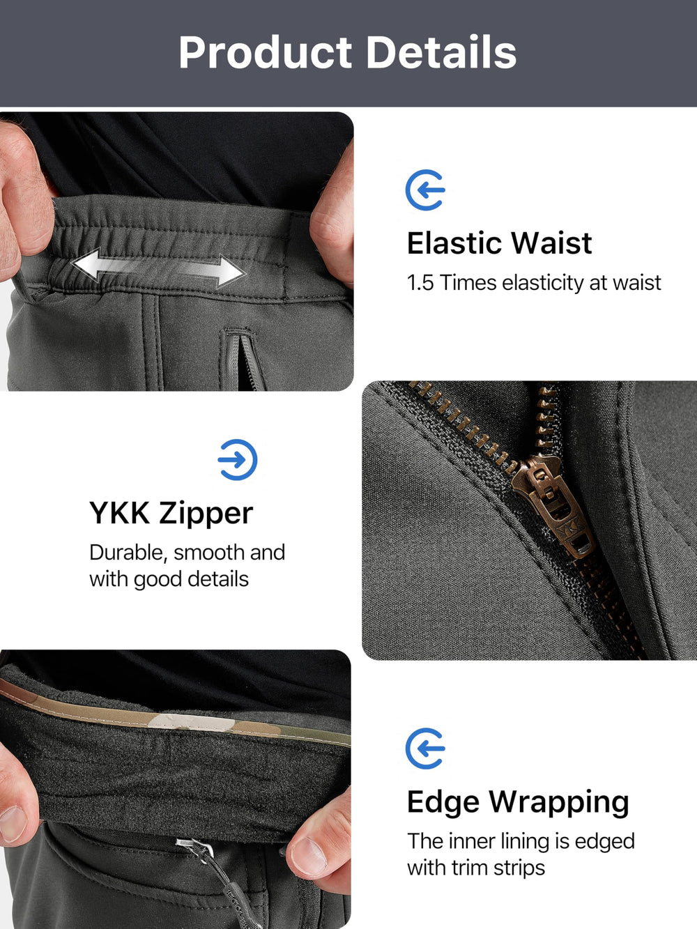 FREE SOLDIER ykk-zipper secure-closure delivers reliable access and durability.