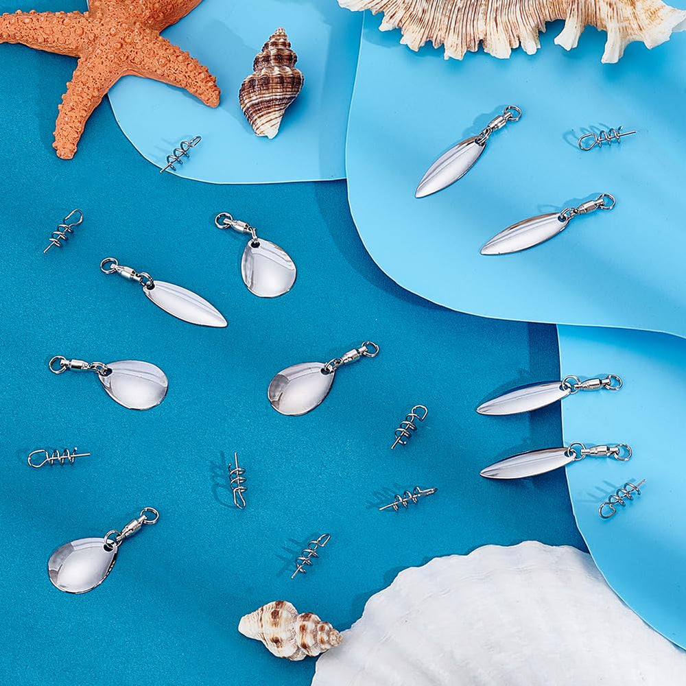 FREEBLOSS freshwater and saltwater spinner set for versatile fishing.