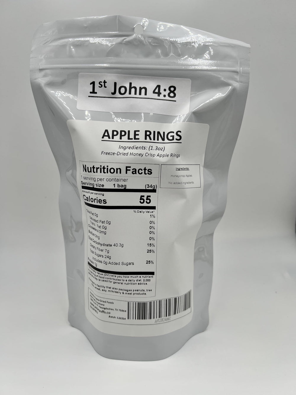 Freedom Freeze Dried Apple Rings packaged for portable, mess-free snacking on the go.