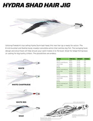 Freedom Tackle Hydra Shad hair jig feather body adds realistic water motion