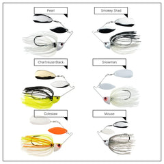 Freedom Tackle Speed Freak Full Frame Spinnerbait featuring Kilter blade for strong flash.