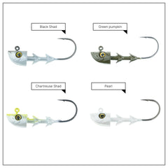 Freedom Tackle Swimbait Head closeup powder-coated finish resists chipping.