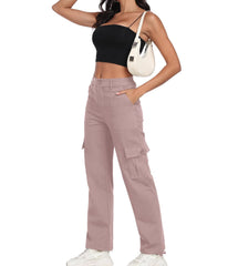 Freeoak Y2K cargo pants side pocket detail highlighting phone and wallet storage.