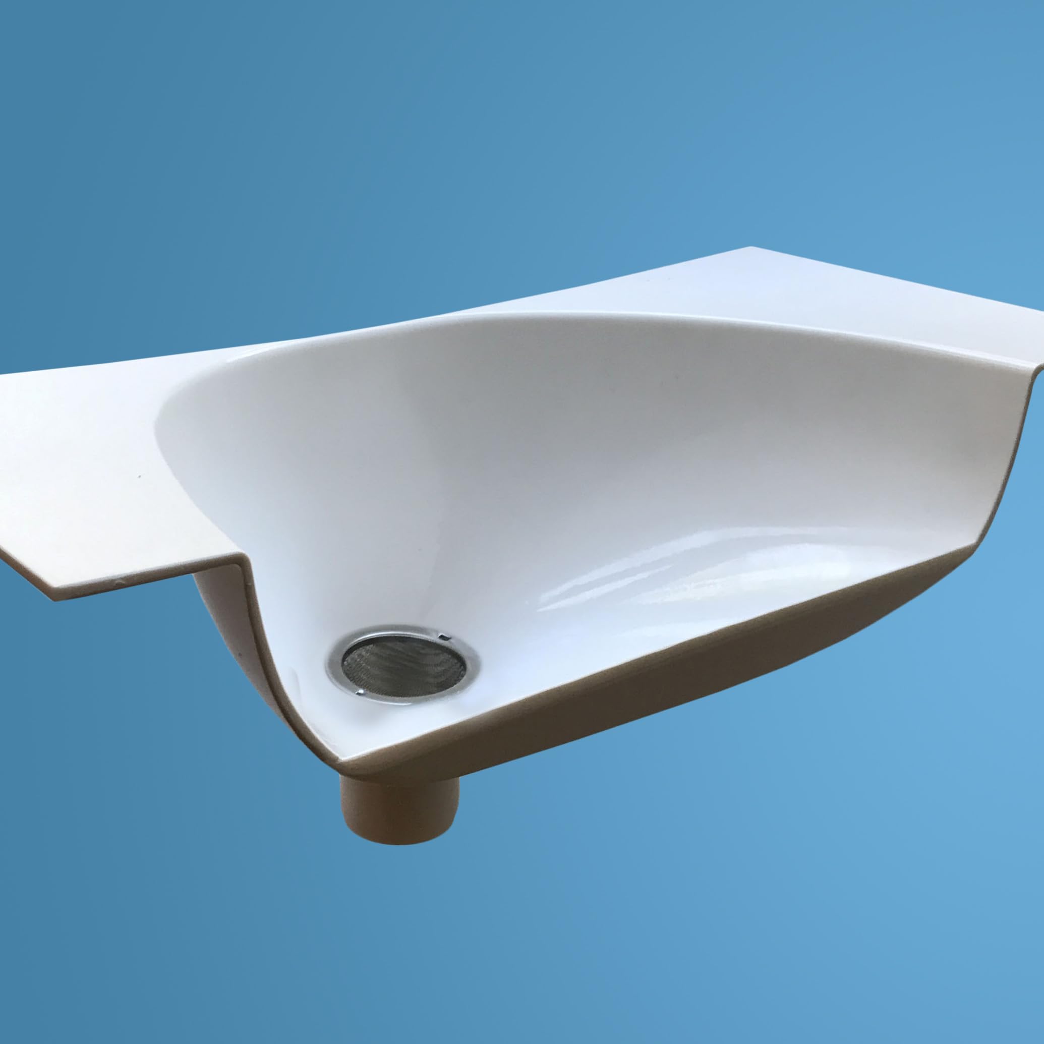 Free Range Designs urine separator glossy-surface-cleaning makes wipe-down quick and simple.
