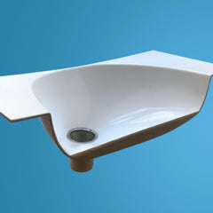 Free Range Designs urine separator glossy-surface-cleaning makes wipe-down quick and simple.