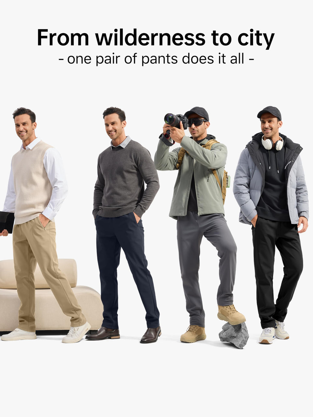 FREE SOLDIER left rear pocket with zipper detail for small-item storage on the move