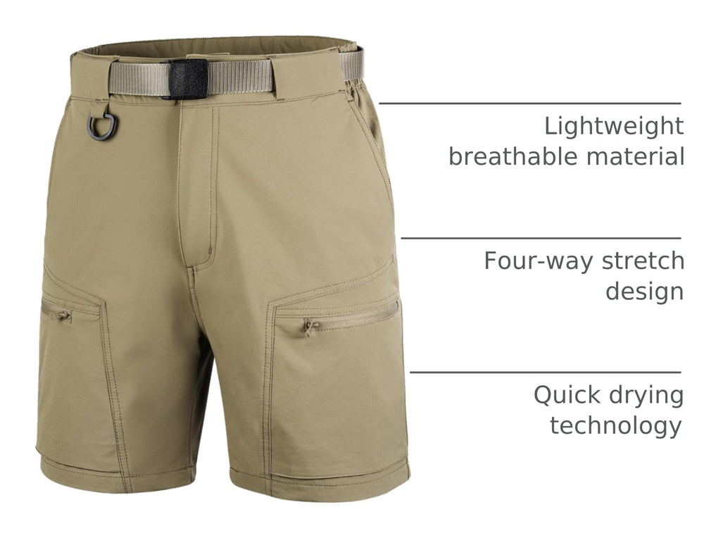 FREE SOLDIER cargo shorts quick-dry fabric helps stay comfortable after rain or splashes