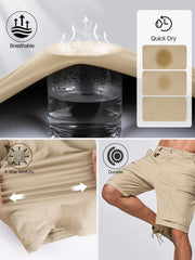 FREE SOLDIER men's cargo shorts waistband adjustable highlights customized fit and freedom.