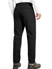 FREE SOLDIER men's fleece-lined winter pants back view highlighting fit for cold-weather layering