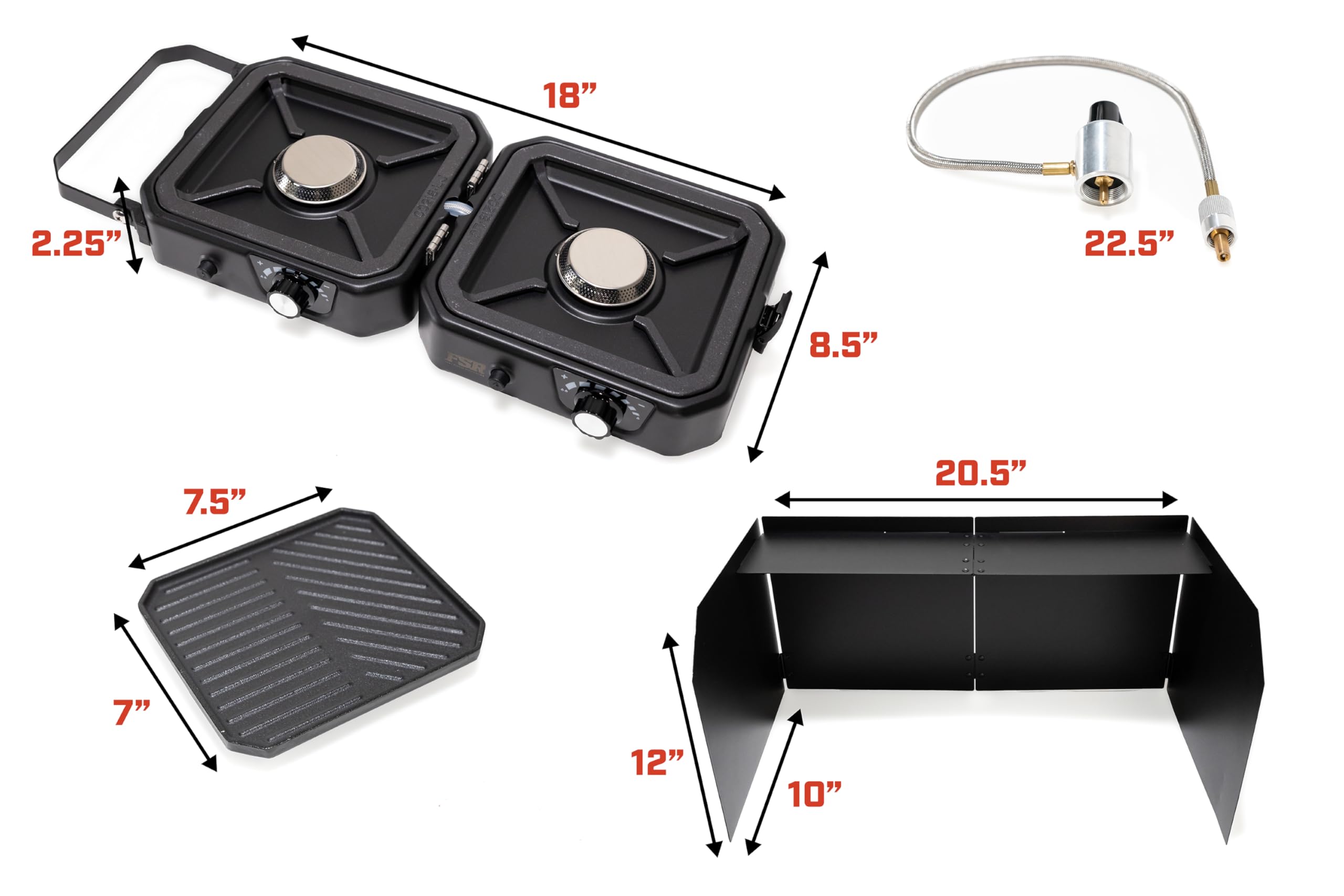 Freespirit Recreation wind protection enhances fuel efficiency during outdoor cooking.