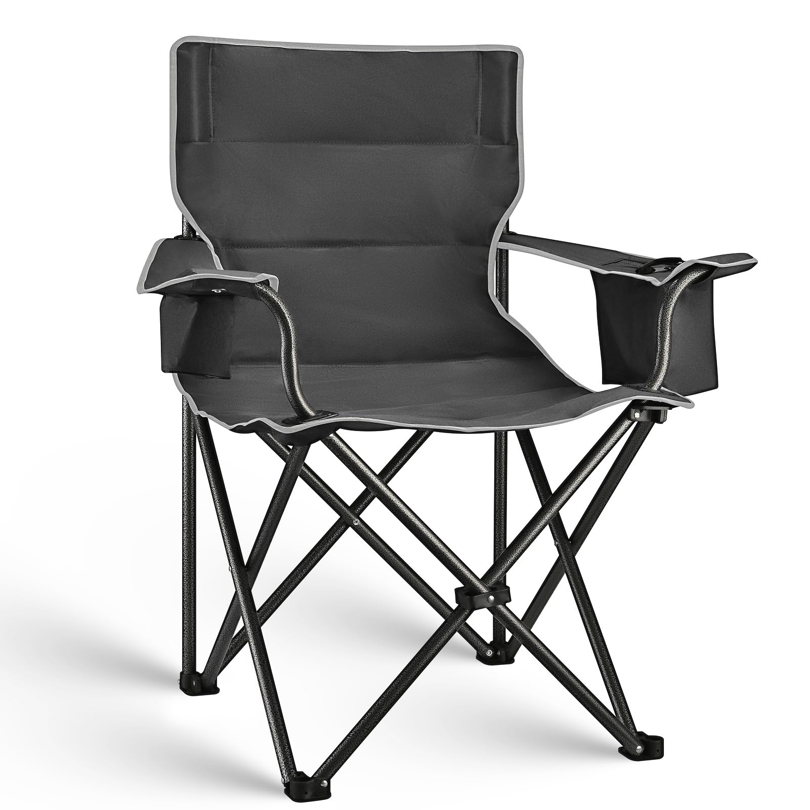 FREETOUR camping chair with cup holder showcases portable design for easy transport.