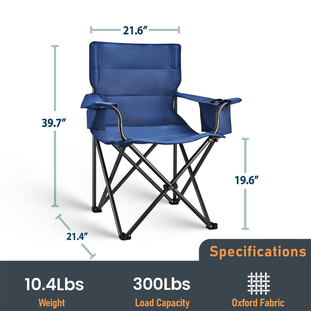 FREETOUR camping chair with insulated cooler bag keeps drinks cold on outdoor trips.