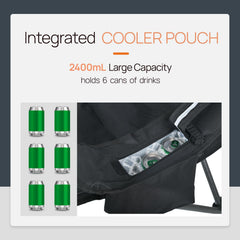 FREETOUR oversized seat offers spacious comfort for most adults.