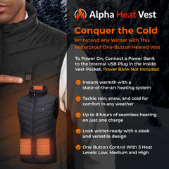 FREEZE2TRIM Alpha Heat Vest neck-heat zone close-up for targeted warmth.