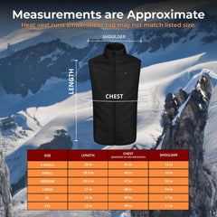 Freeze2Trim Alpha Heat Vest weatherproof shell protecting against rain, wind, and snow.
