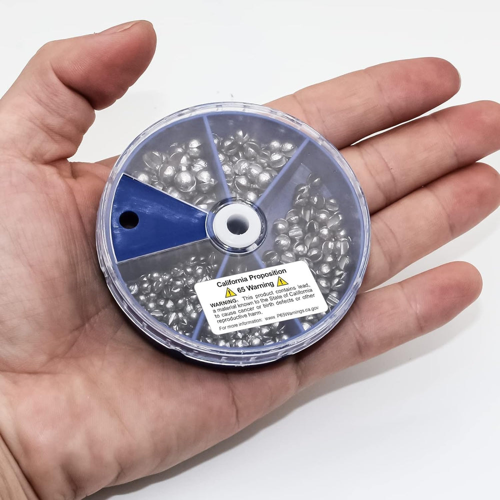 Durable lead weights providing secure grip on fishing line