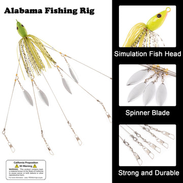 Umbrella rig with 5 arms and 8 spinner blades