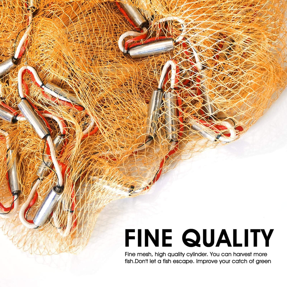 FREGITO net with zinc-plated weights sinks quickly for better casts
