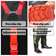 Thickened sole with reinforced tread for grip on rocks
