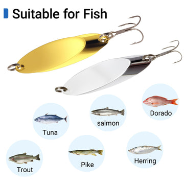 FREGITO spoons under light reflect to attract fish with flash