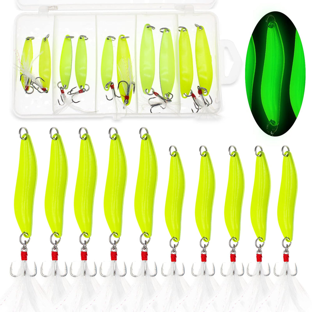 FREGITO Glow Lures 10pc set on display