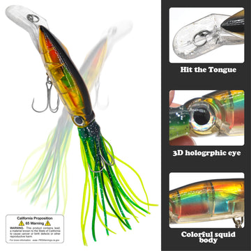 FREGITO Squid lure in Dark Green color (color 2)