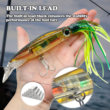 FREGITO Squid lure in Light Green color (color 5)