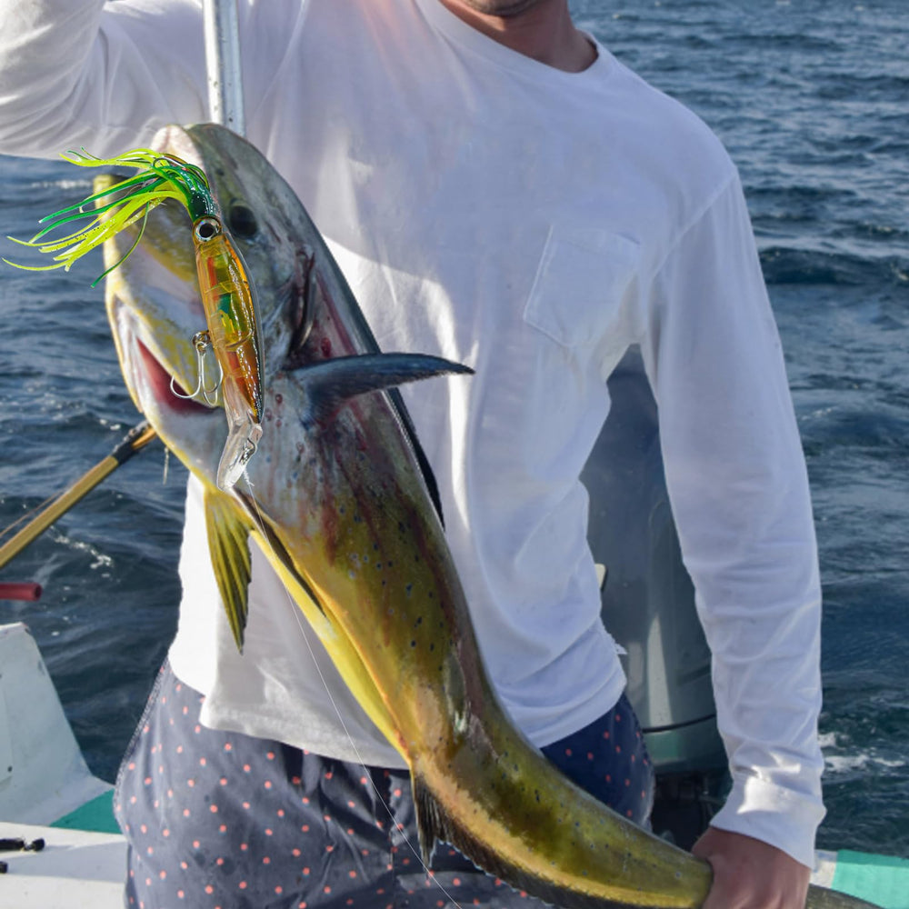 FREGITO Squid lure in Brown White color (color 6)
