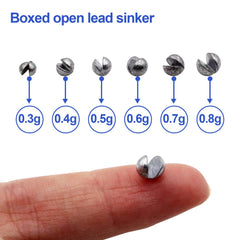 Removable drop shot sinkers for quick weight adjustments