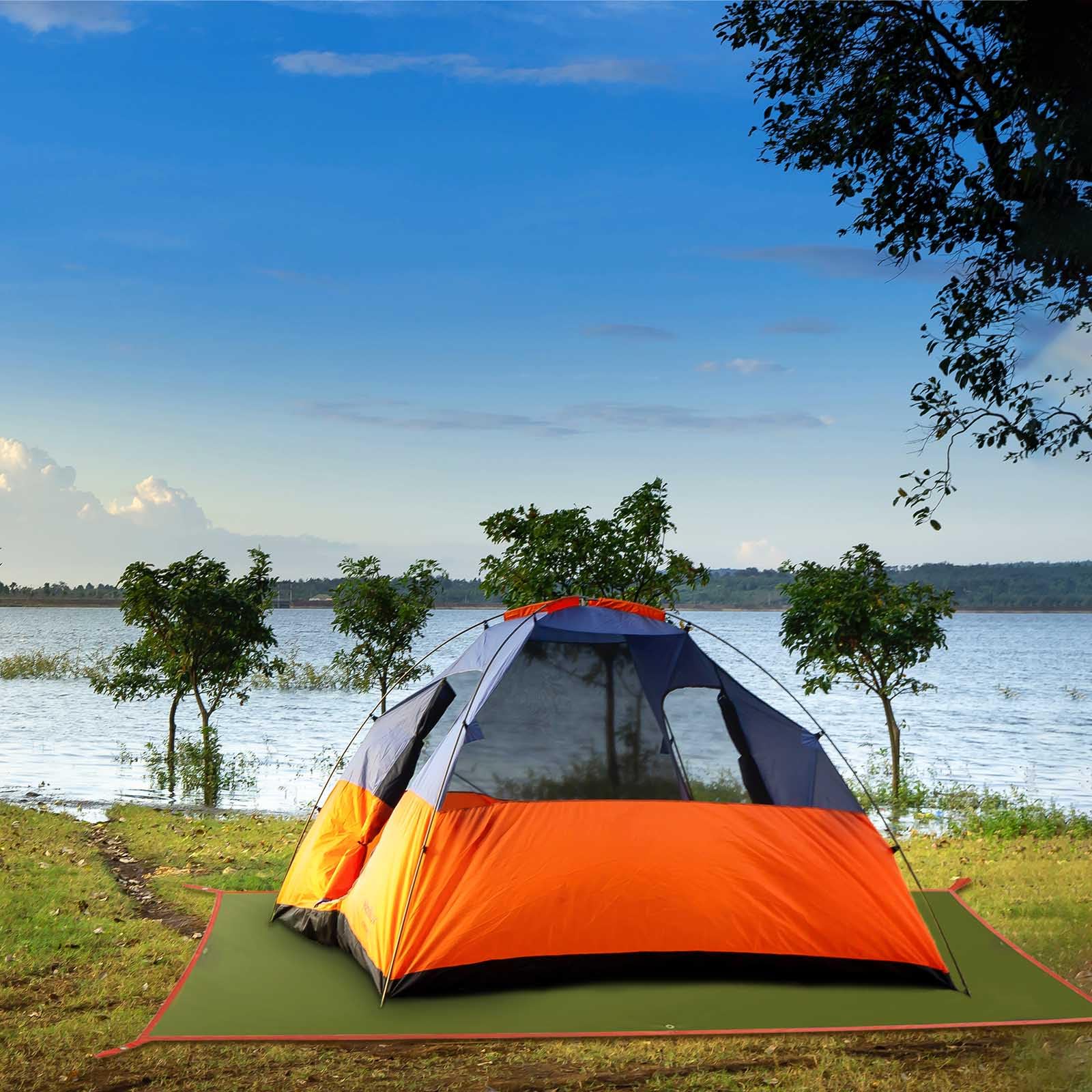 Frelaxy footprint folds compactly, streamlining packing for lightweight backpacking trips.