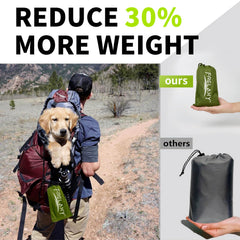 Frelaxy tent footprint durable grommets and straps resist rocks and rough terrain.