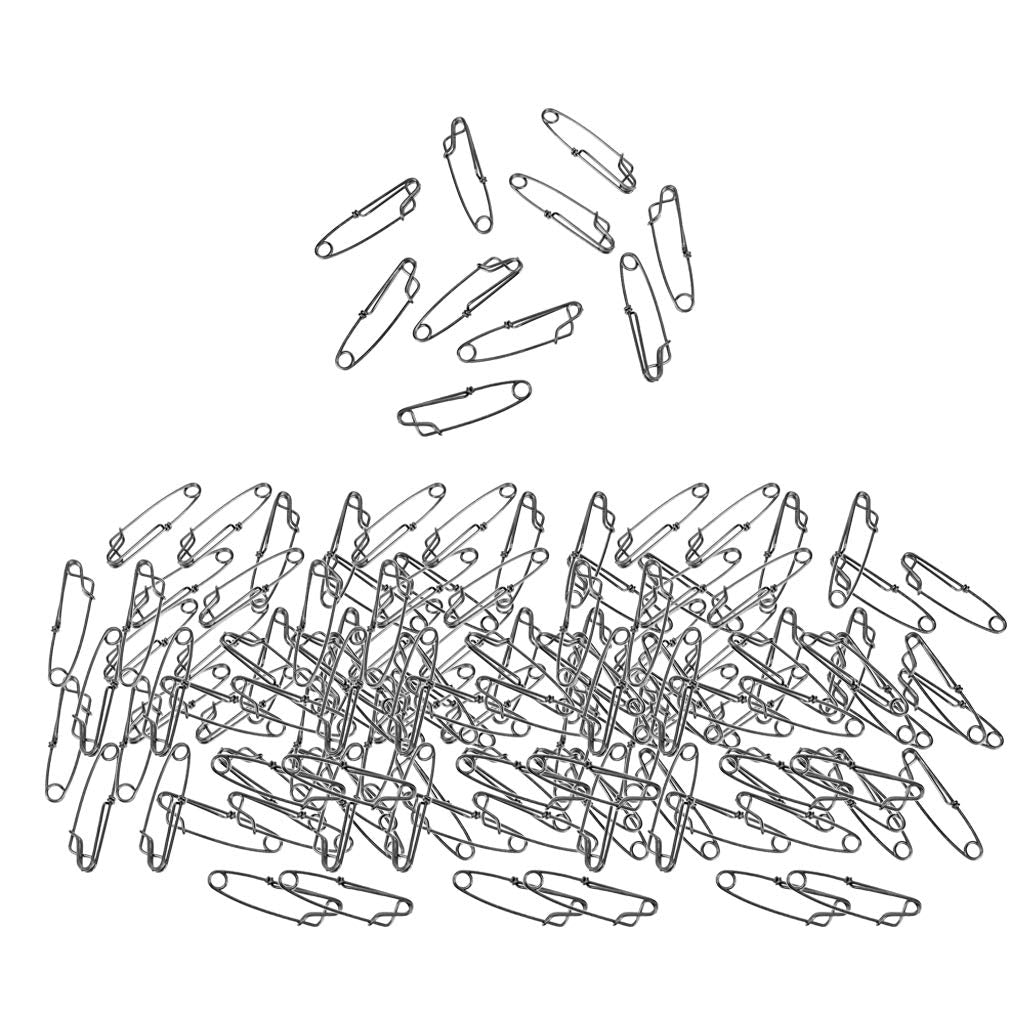Freneci 200pcs stainless steel long-line clips close-up showing durable, corrosion-resistant construction.
