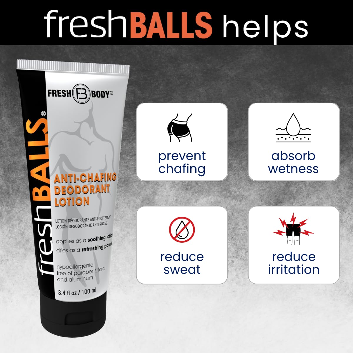 Fresh Body FB Aluminum-free and talc-free formula for sensitive skin