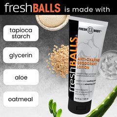 Fresh Body FB soothing aloe barrier protects skin during workouts.