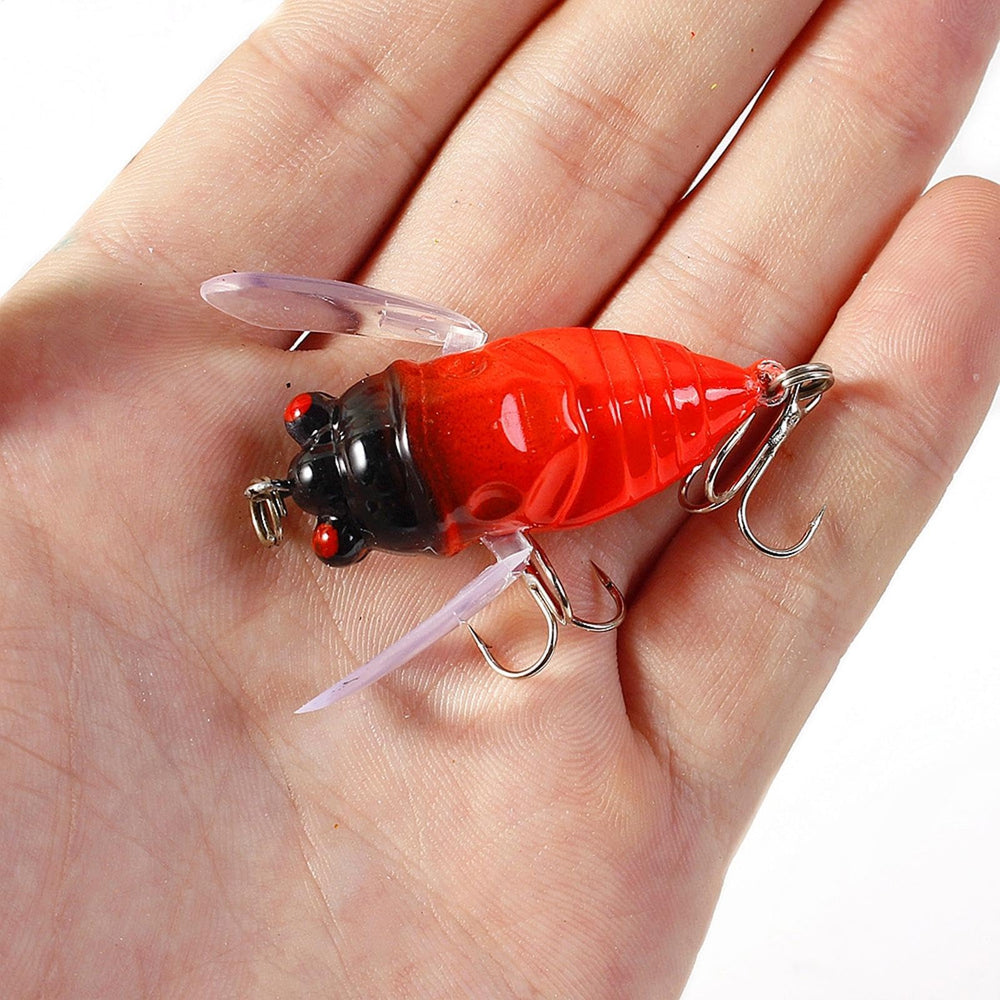 Freshwater Cicada Lure delivers lifelike movements underwater.