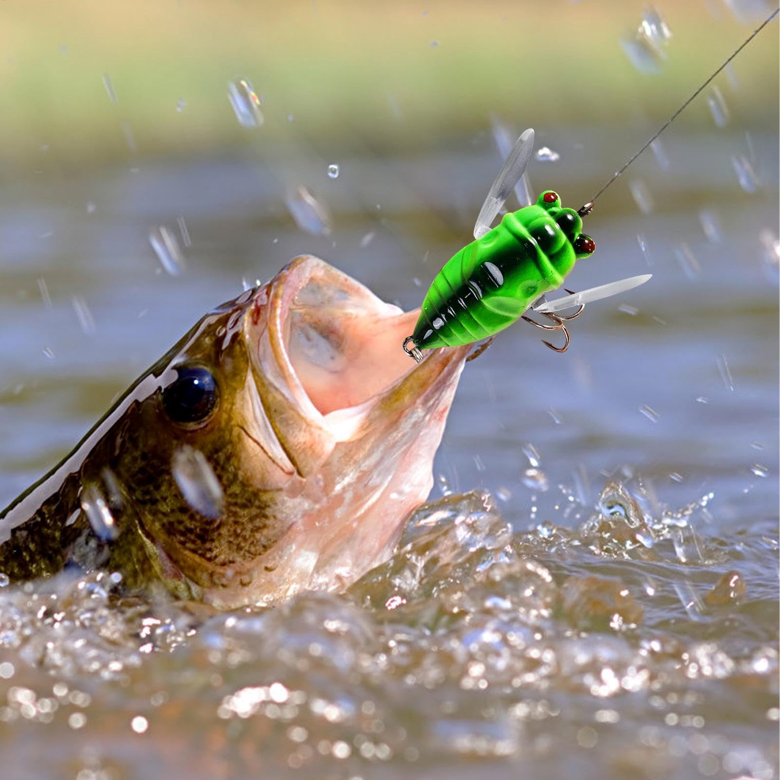 Freshwater Fishing Lures cicada lure durable construction withstands heavy bites.