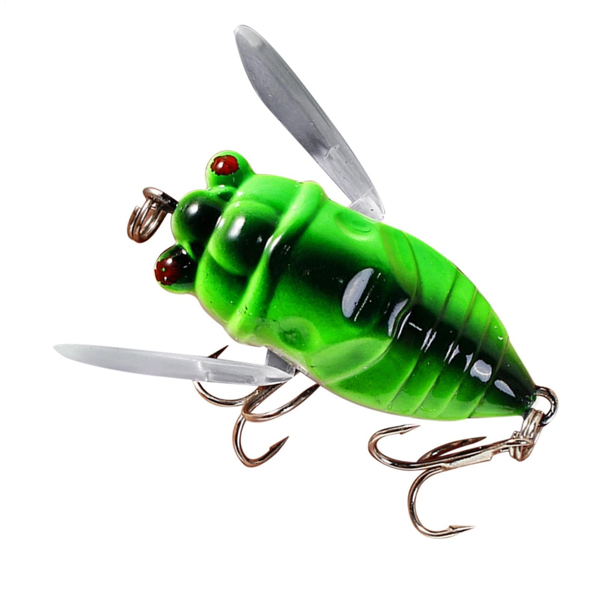 Freshwater Fishing Lures cicada lure front angle showcasing vivid color for bass attraction.