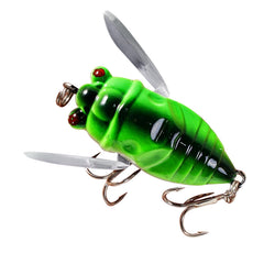 Freshwater Fishing Lures cicada lure front angle showcasing vivid color for bass attraction.