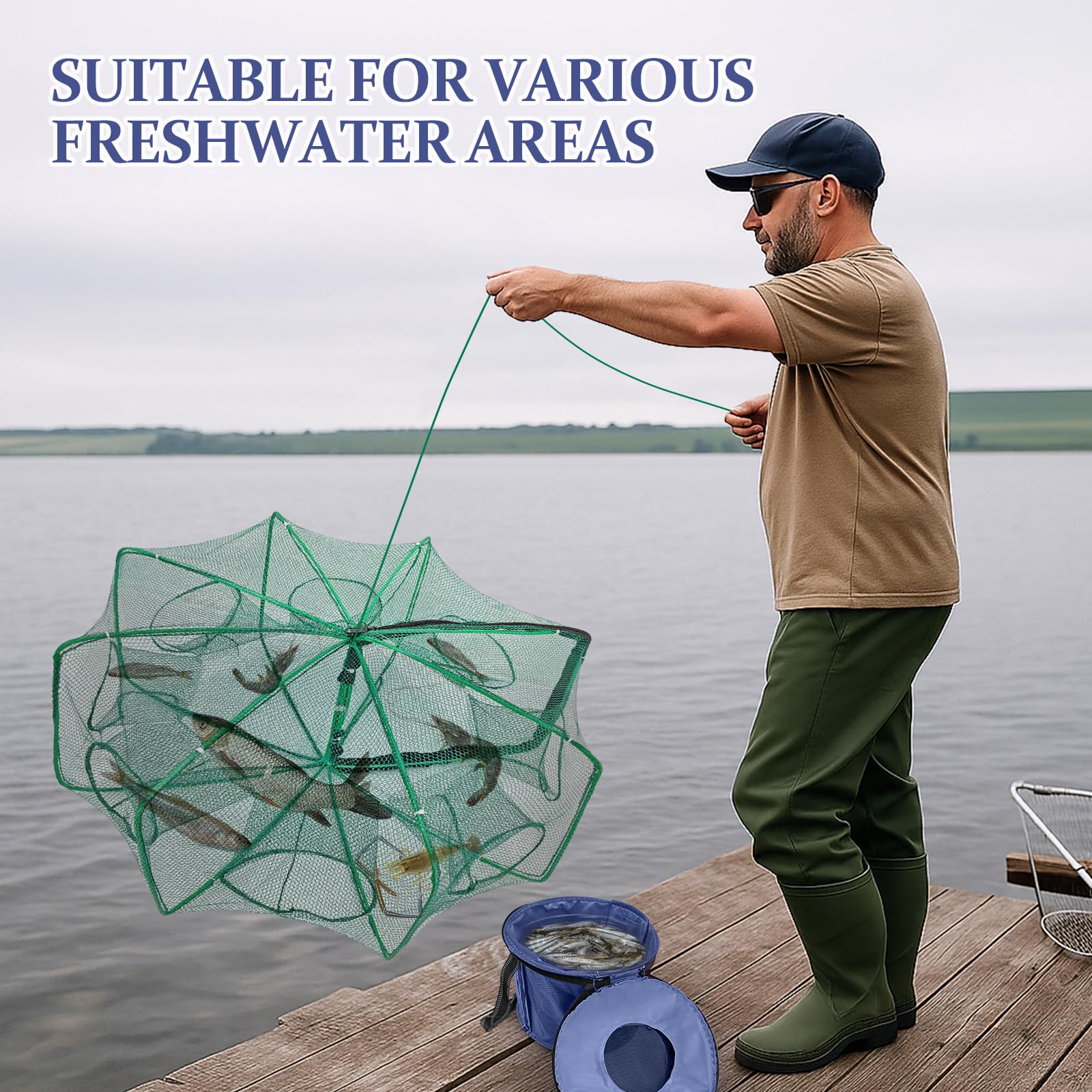 All-in-one fishing kit for freshwater and saltwater